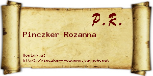 Pinczker Rozanna névjegykártya