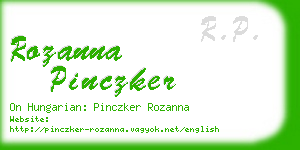 rozanna pinczker business card